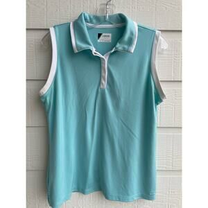 IZOD Golf ladies blue sleeveless tank. Large 100% polyester